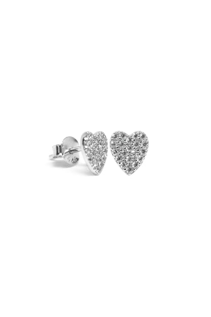 Boucles d'oreilles cœur Argent 925 Oxyde de zirconium