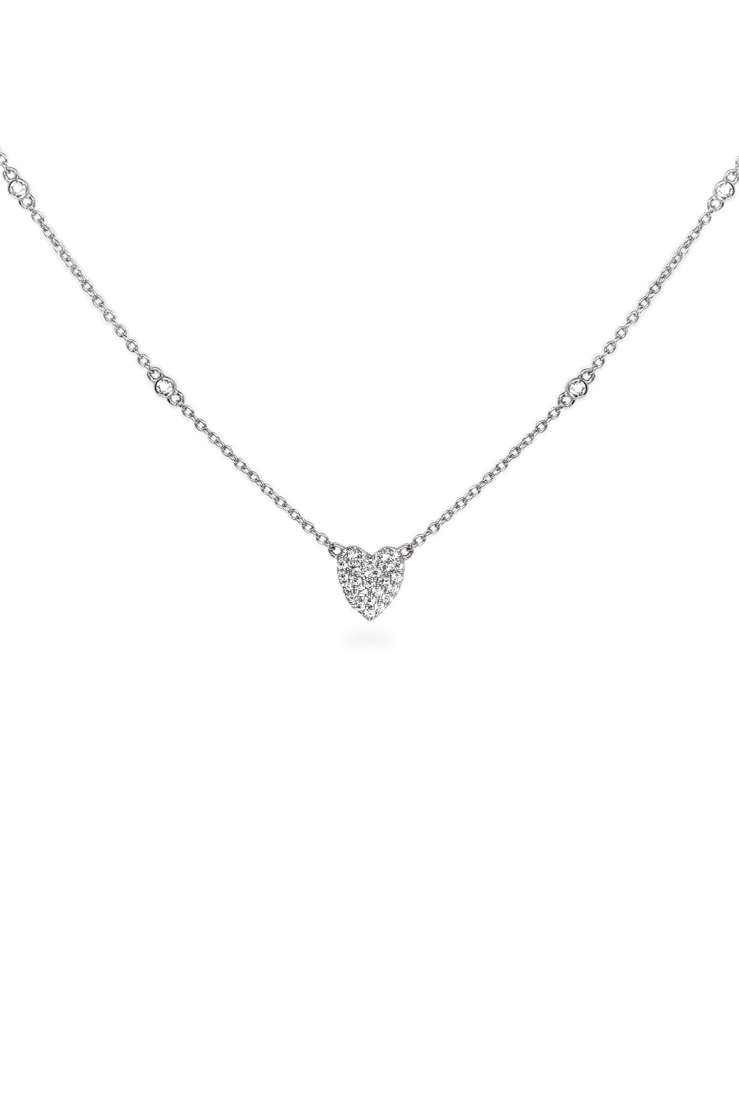 Junae Jewelry Collier cœur en argent 925